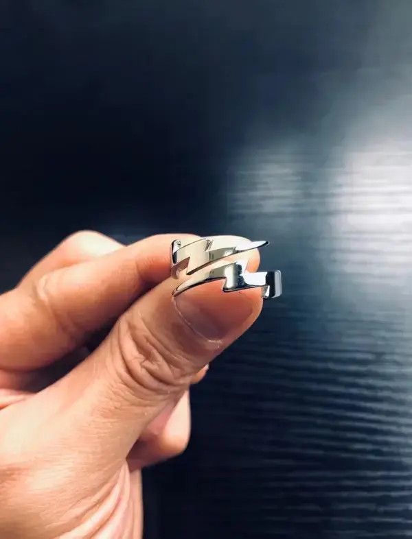 Handmade × Jewelry × Vintage Silver Lightning Ring Size ONE SIZE - 3 Thumbnail