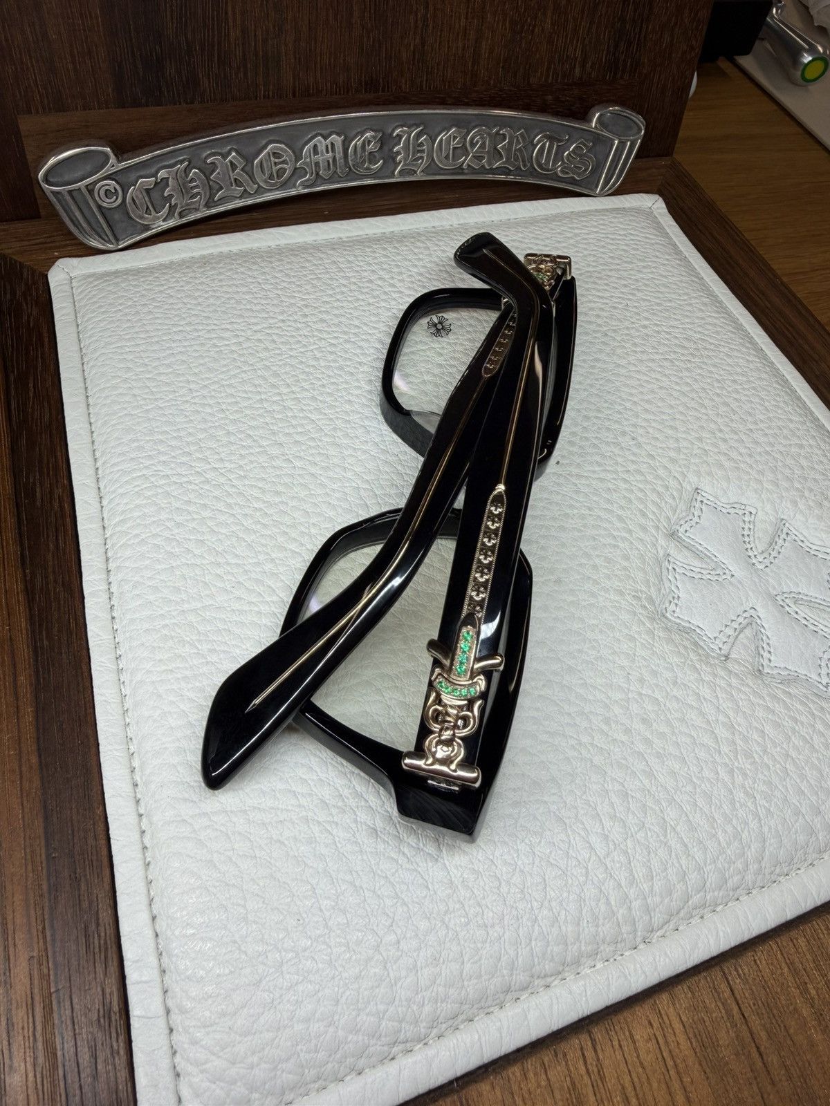 Chrome Hearts Chrome Hearts Vagillionaire II Green Emerald Size ONE SIZE - 8 Thumbnail