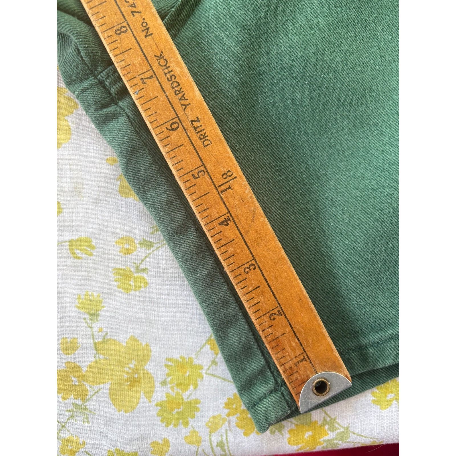 Vintage Vintage Green Denim Womans Plus Size Shorts 26W Size 42" / US 20 - 6 Thumbnail