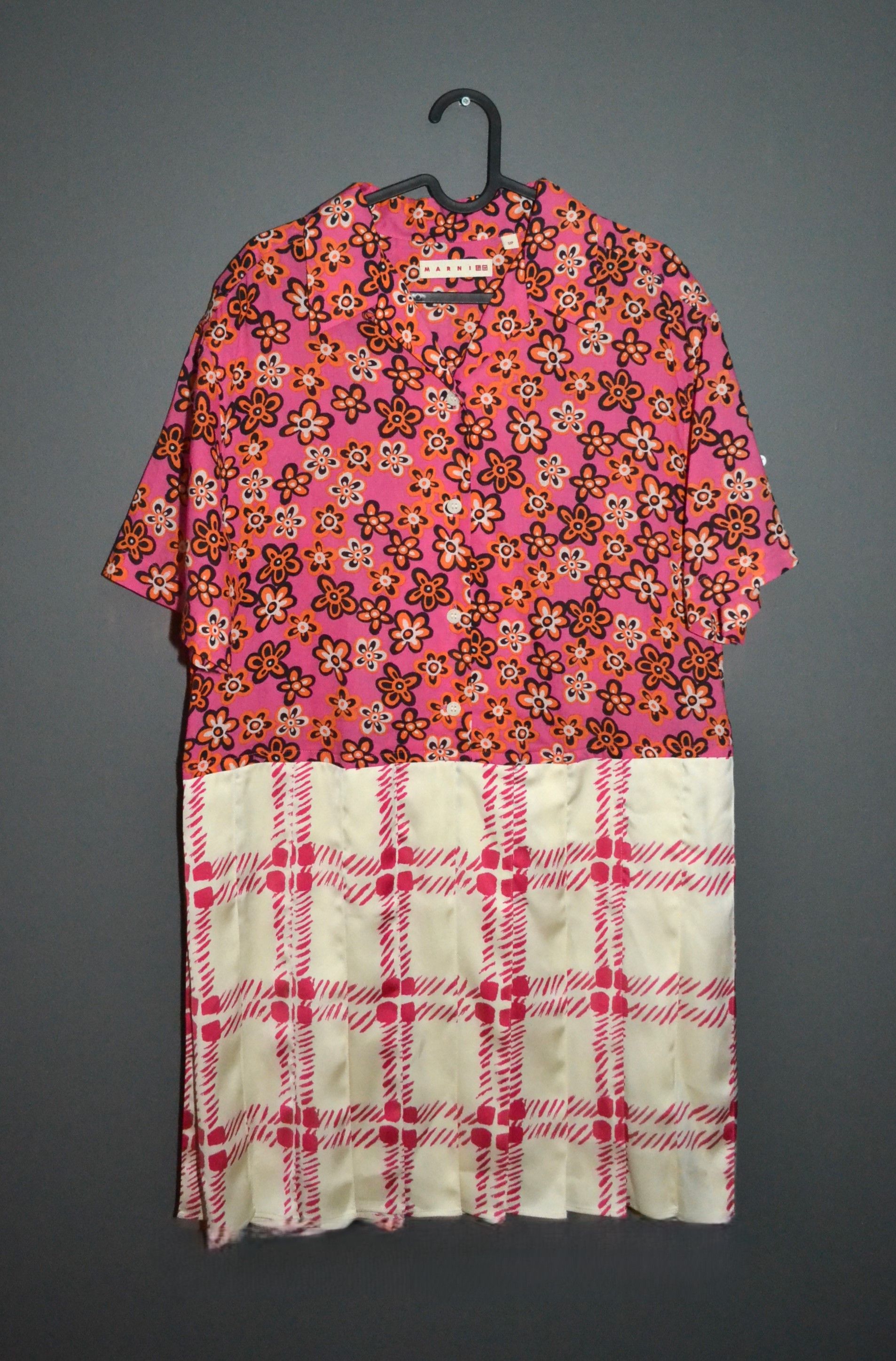 Marni × Uniqlo Marni X Uniqlo Open Hawaii Shirt Button Down Pleated Dress S Size S / US 4 / IT 40 - 4 Thumbnail