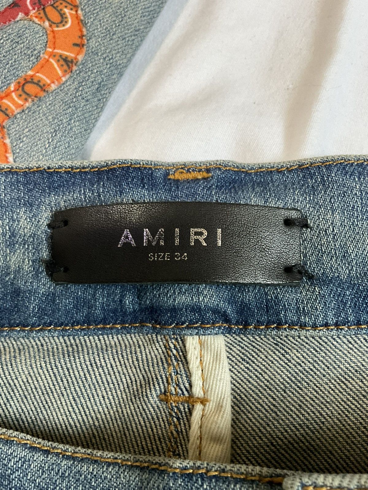 Amiri Amiri Bandana Flame Jeans Clay Indigo Size US 34 / EU 50 - 3 Thumbnail