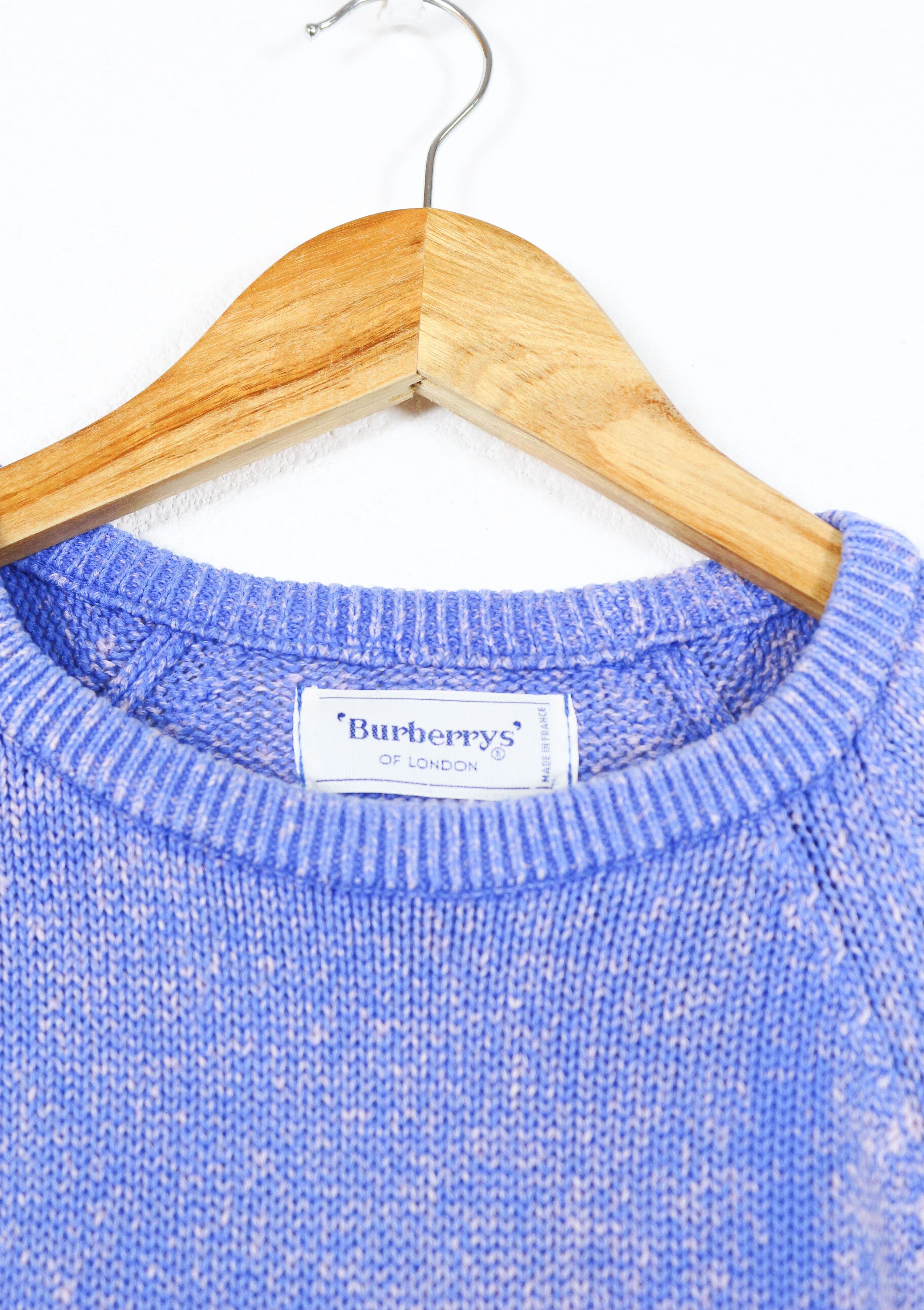 Burberry Vintage Burberry Knight Logo Acid Space Knit Cotton Sweater Size US L / EU 52-54 / 3 - 4 Thumbnail