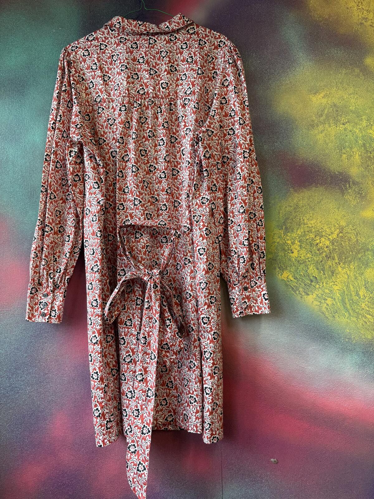 Other Boden Red Floral Long Sleeve Shirt Dress Mini / Midi Size XL / US 12-14 / IT 48-50 - 4 Thumbnail
