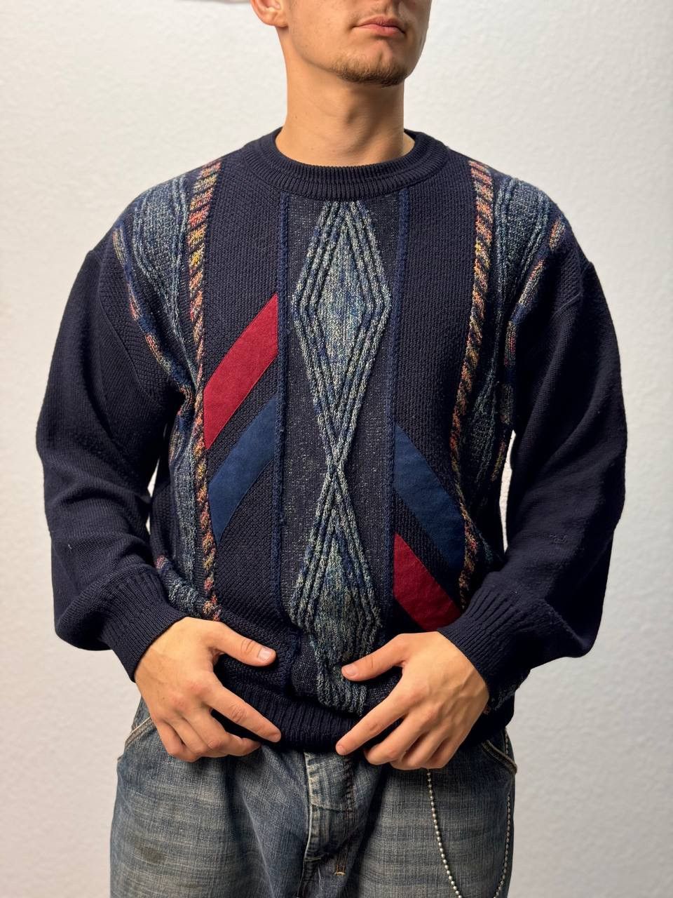 Carlo Colucci × Coogi × Vintage Vintage Carlo Colucci Coogi Style Sweater Multicolour tundra Size US M / EU 48-50 / 2 - 1 Thumbnail