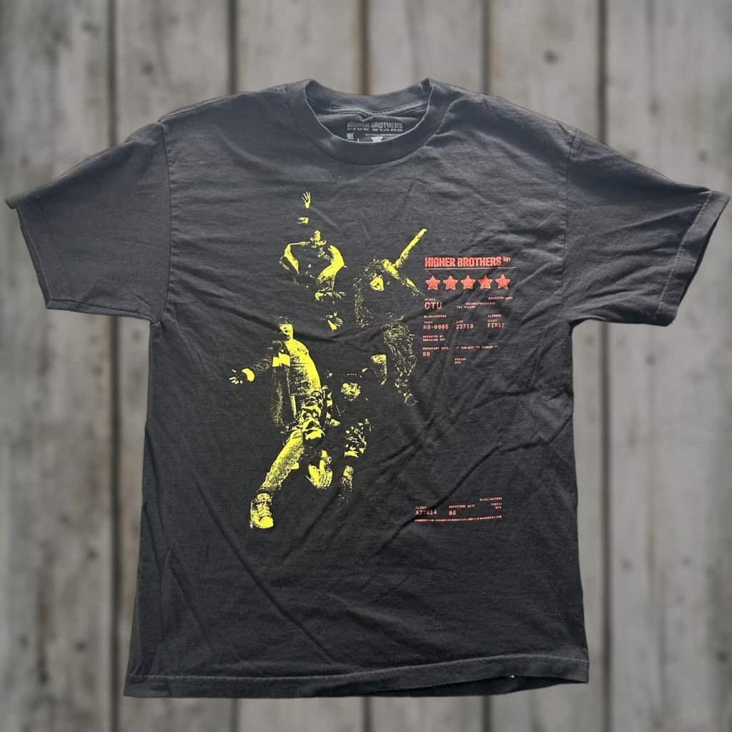 VINTAGE Higher Brothers T-Shirt Men Large Black Hip Hop Music Tour