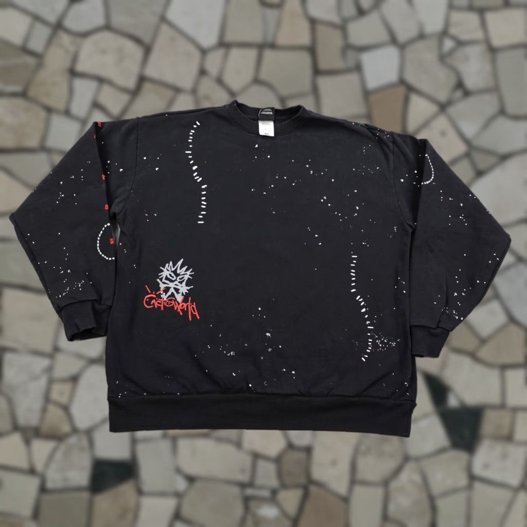 Travis Scott Travis Scott Cactus Jack Sweatshirt Men XL Black Graphic Print Crew Neck Pullover Cotton Fleece Mens Size US XL / EU 56 / 4 - 1 Thumbnail