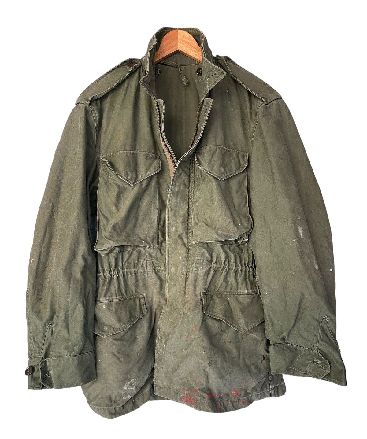 Buzz Rickson's Rare 🔥 Paint Splatter Twill Field Shell Field M-1951 US ARMY Size US M / EU 48-50 / 2 - 15 Thumbnail