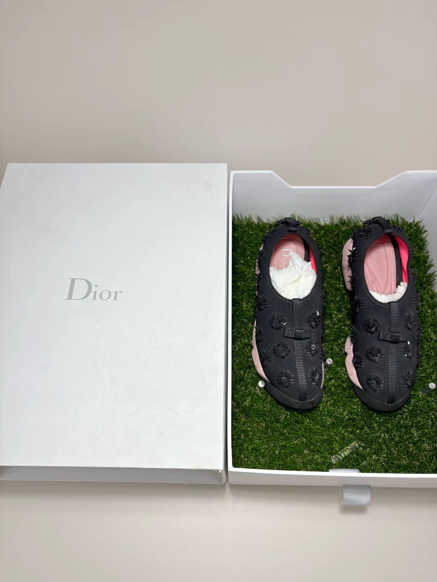 Dior DIOR Sequin Mesh Garden Sneakers K1 Size US 6.5 / IT 36.5 - 2 Thumbnail