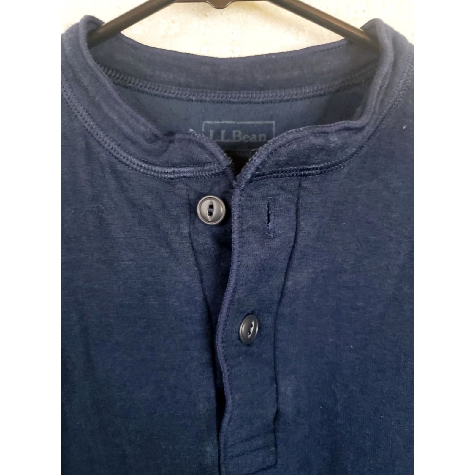 Vintage L.L. Bean T-Shirt Men's M Reg. Blue Long Sleeve Henley Traditional Fit Shirt Mens Blue Logo Outdoor Sports Casual Modern Mountain 2010s Size US M / EU 48-50 / 2 - 4 Thumbnail