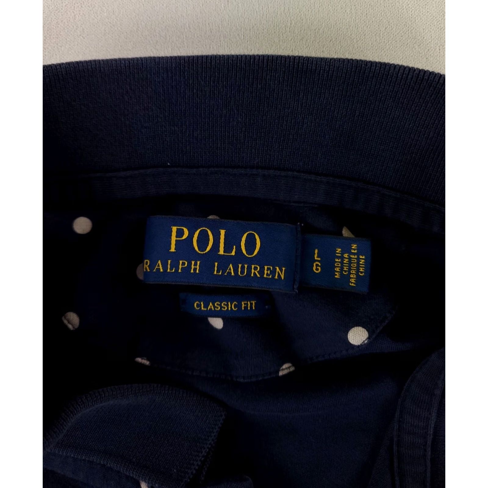 Polo Ralph Lauren Polo Ralph Lauren Polo Shirt Polka Dot Navy Blue White Short Sleeve Mens L Size US L / EU 52-54 / 3 - 3 Thumbnail