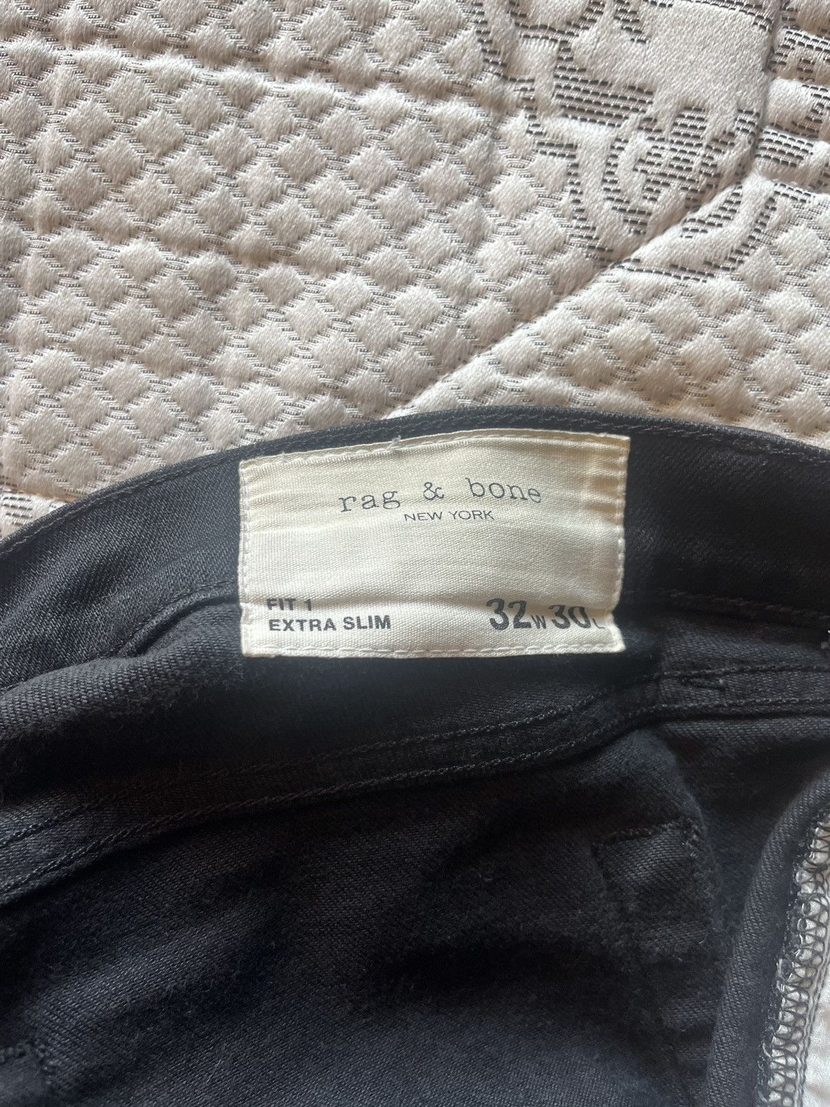 Rag & Bone Rag & Bone Fit 1 Black Jeans Size US 32 / EU 48 - 6 Thumbnail