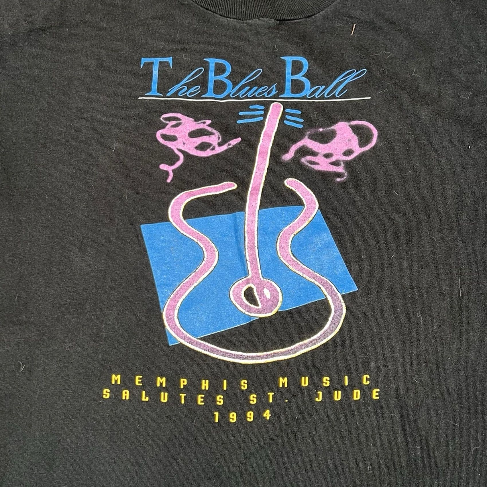 Fruit Of The Loom VINTAGE 1994 Memphis Music The Blues Ball T-Shirt XS? Wait. Size US XL / EU 56 / 4 - 2 Thumbnail
