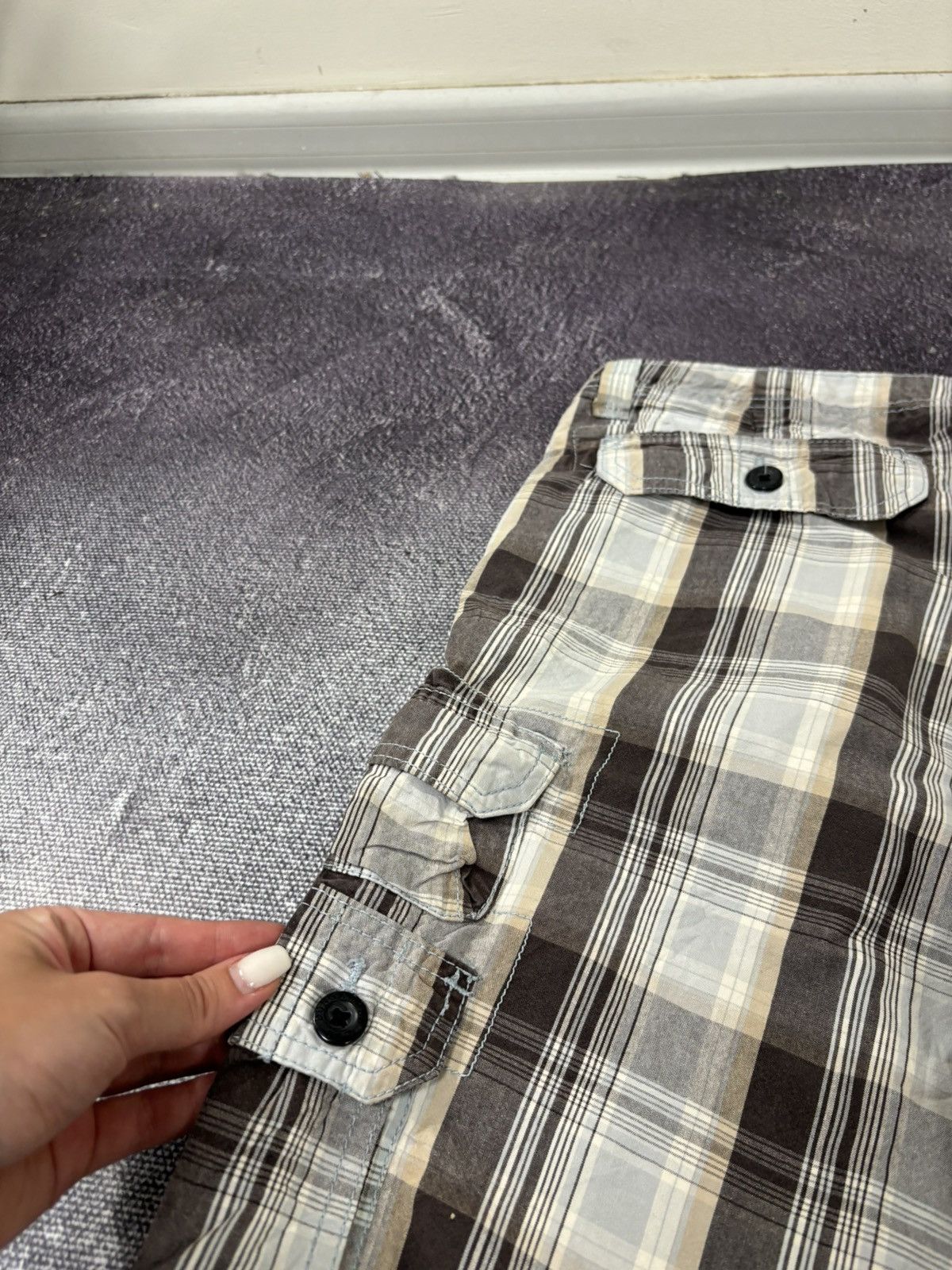 Lee Vintage Lee Checkered Dad Hype American Cargo Shorts Size US 32 / EU 48 - 13 Thumbnail