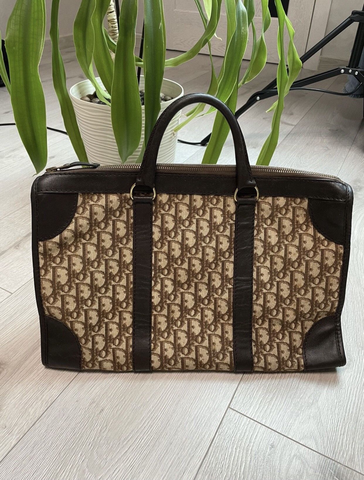 Dior × Vintage Christian Dior 90s vintage travel hand bag Oblique Monogram Size ONE SIZE - 2 Thumbnail