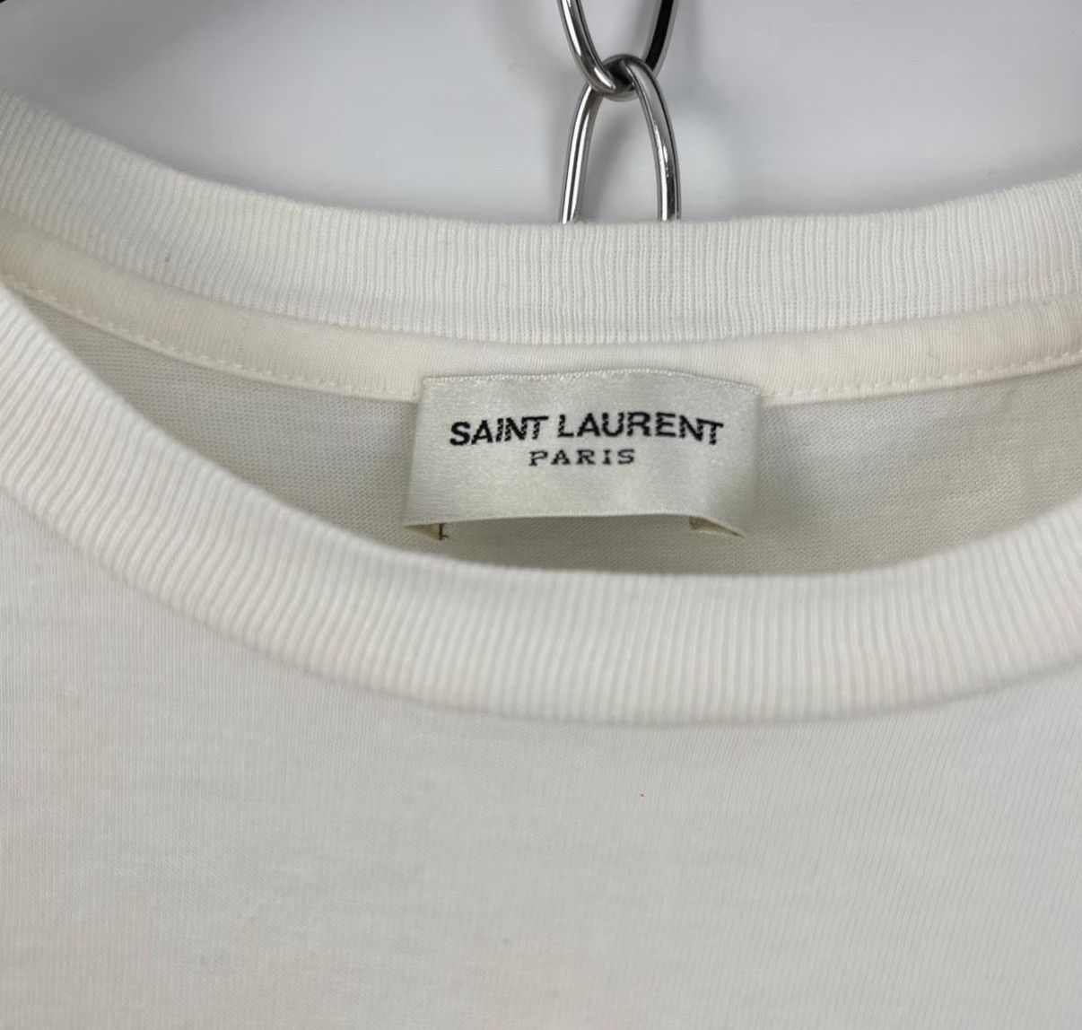 Saint Laurent Paris Saint Laurent SLP Logo Print Short Sleeve K12 Size XS / US 0-2 / IT 36-38 - 6 Thumbnail