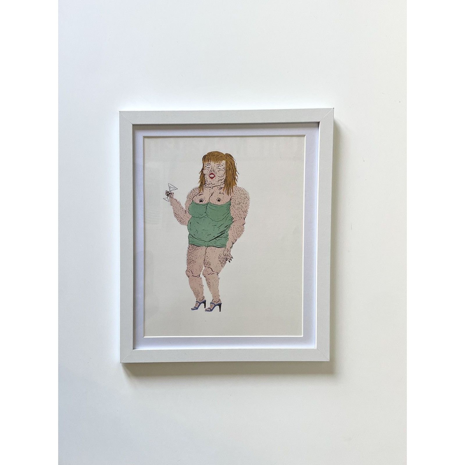 Chrome Hearts × Vintage Chrome Hearts green dress Lady 9x11 Framed Magazine poster Size ONE SIZE - 1 Thumbnail
