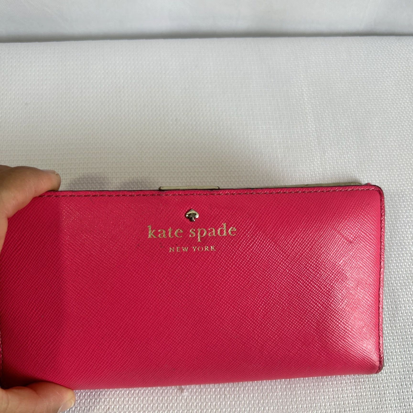 Vintage kate Spade Wallet Pink Slim Bifold Women Pink Size ONE SIZE - 2 Thumbnail