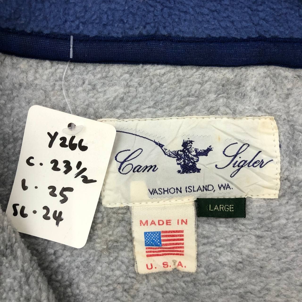 Vintage Y266 VTG USA FISHING CAM JIGLER FLEECE SWEATSHIRT Size US L / EU 52-54 / 3 - 8 Thumbnail