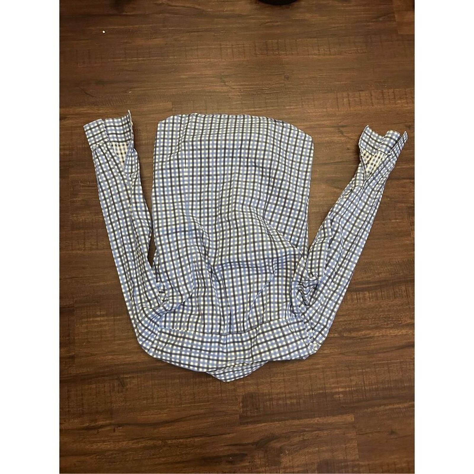 Hugo Boss Hugo Boss Blue Gray Check Button-Down, Sz Medium * Size US M / EU 48-50 / 2 - 5 Thumbnail