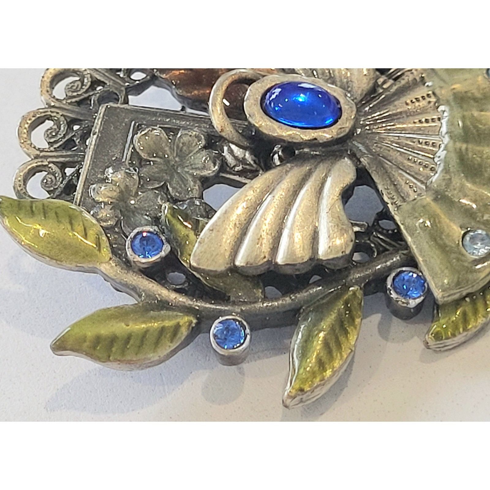 Kenneth Cole Christmas Angel Brooch KC Kenneth Cole Blue Crystals Enamel Size ONE SIZE - 3 Thumbnail