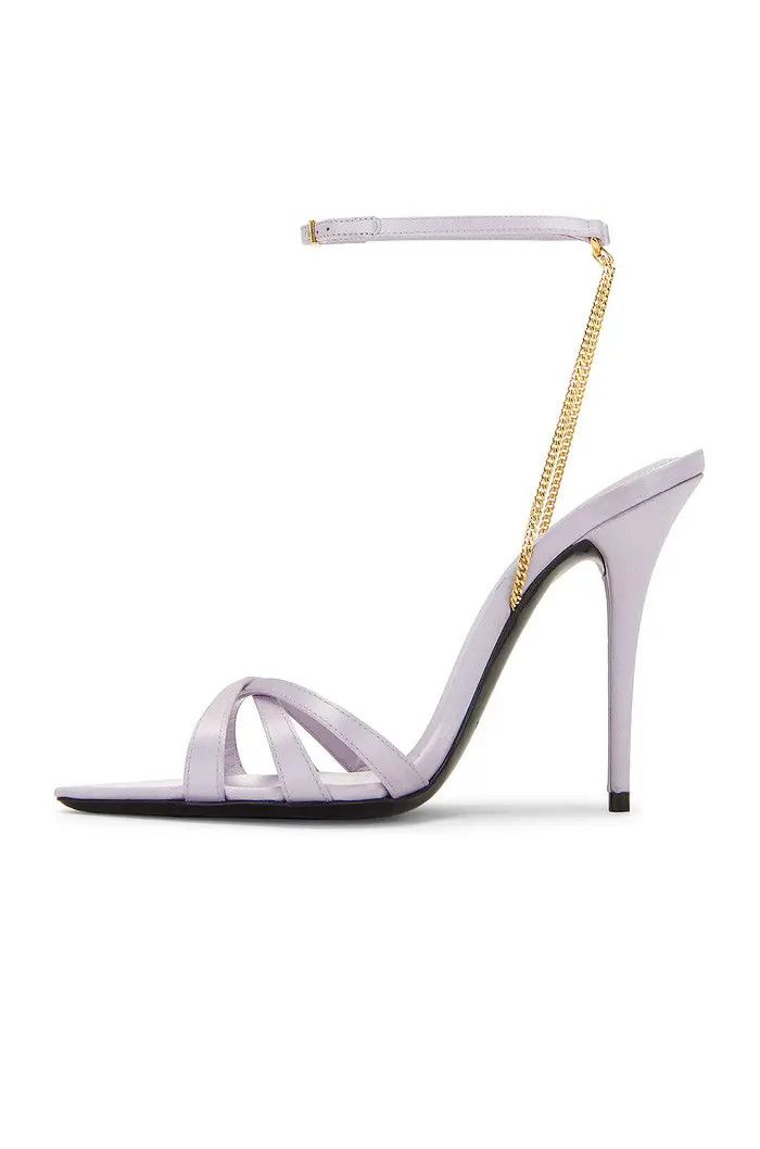 Saint Laurent Paris o1bcso1str1224 Melody Heels in Poly Grey Size US 6.5 / IT 36.5 - 2 Thumbnail