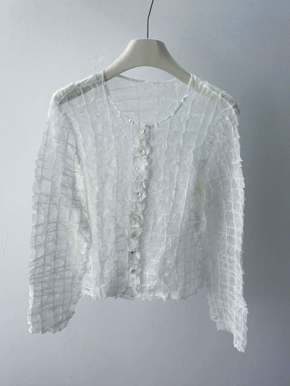 Yoshiyuki Konishi Yoshiki Hishinuma Peplum Pleated Blouse Size S / US 4 / IT 40 - 1 Thumbnail