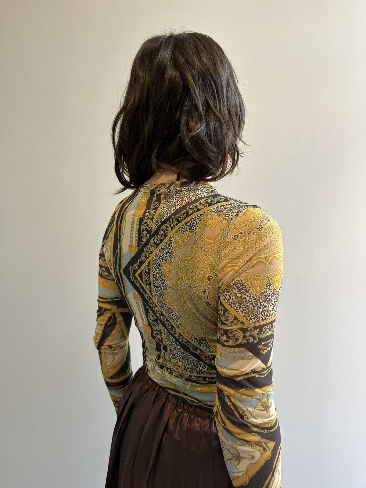 Stradivarius Stradivarius longsleeve mesh barocco versace style Size S / US 4 / IT 40 - 4 Thumbnail