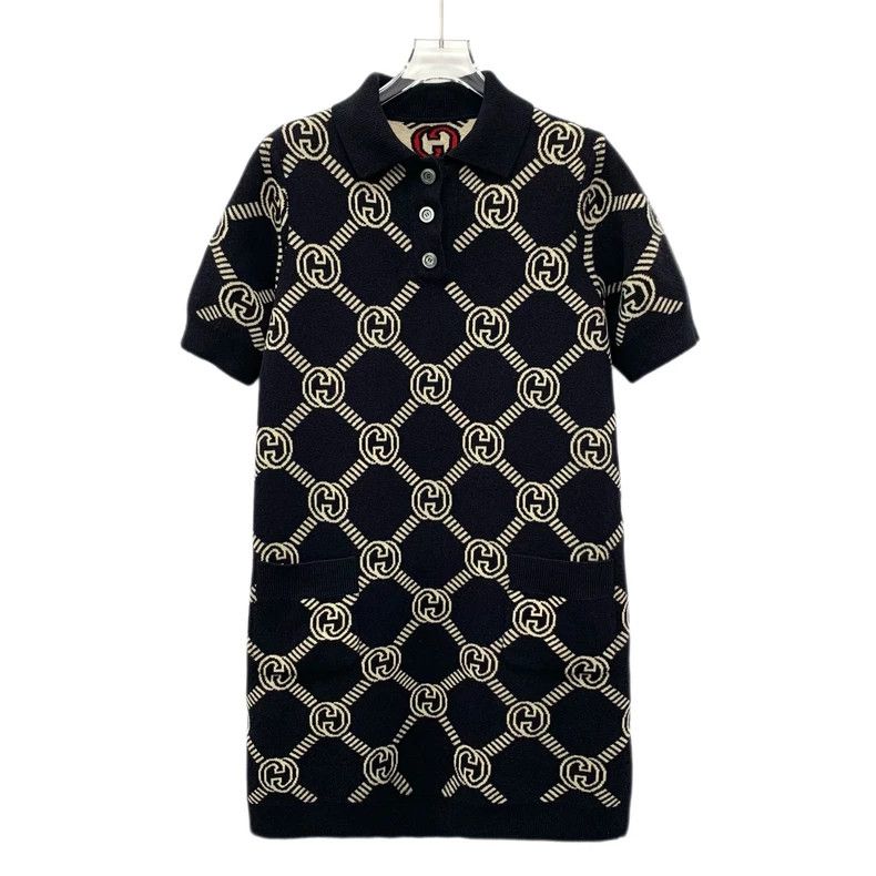 Gucci Gucci Colour-blocked logo jacquard full-printed wool lapel Size S / US 4 / IT 40 - 1 Thumbnail