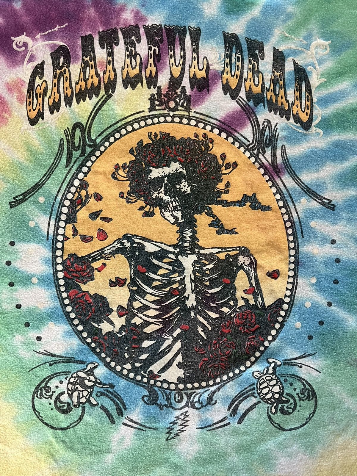 Band Tees Grateful Dead Tie Dye Skeleton Roses Tee 2XL Size US XXL / EU 58 / 5 - 12 Thumbnail