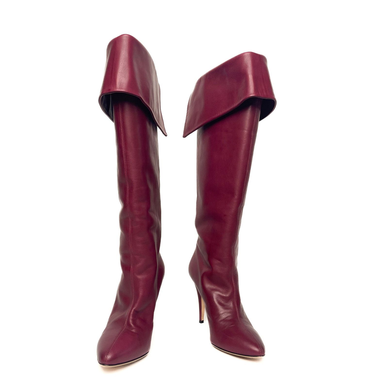 EERA Burgundy Long Boots Size US 9 / IT 39 - 2 Thumbnail