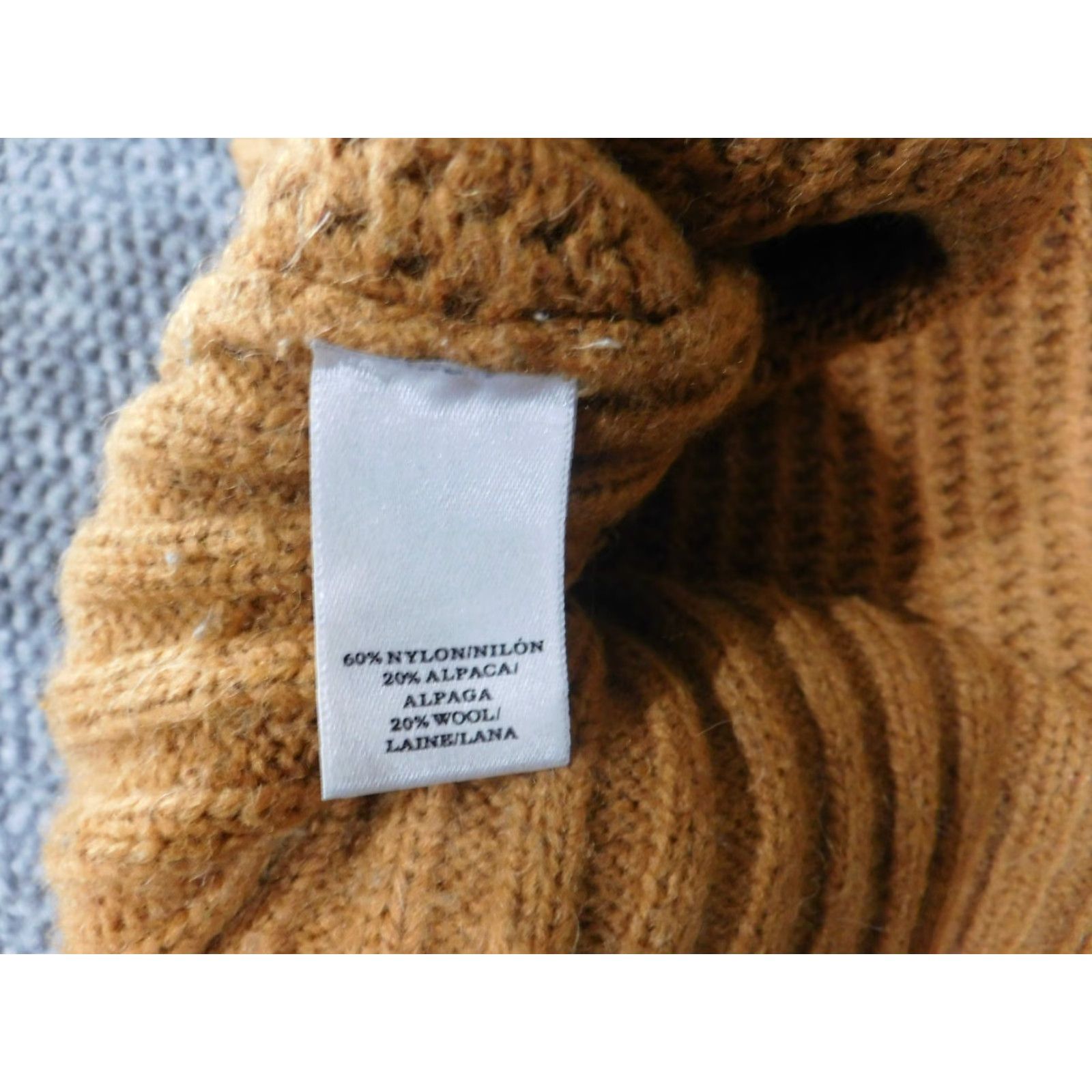 Ann Taylor Ann Taylor Sweater Cardigan Womens XS Brown Alpaca Wool Nylon Geometric Knit Stretch Turtleneck Pullover Casual Seasonal Classic Size XS / US 0-2 / IT 36-38 - 7 Thumbnail