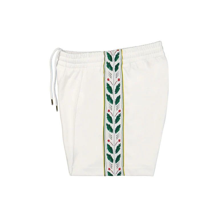 Casablanca o1mle0326 Seasonal Laurel Track Shorts in White Size US 40 / EU 56 - 3 Thumbnail