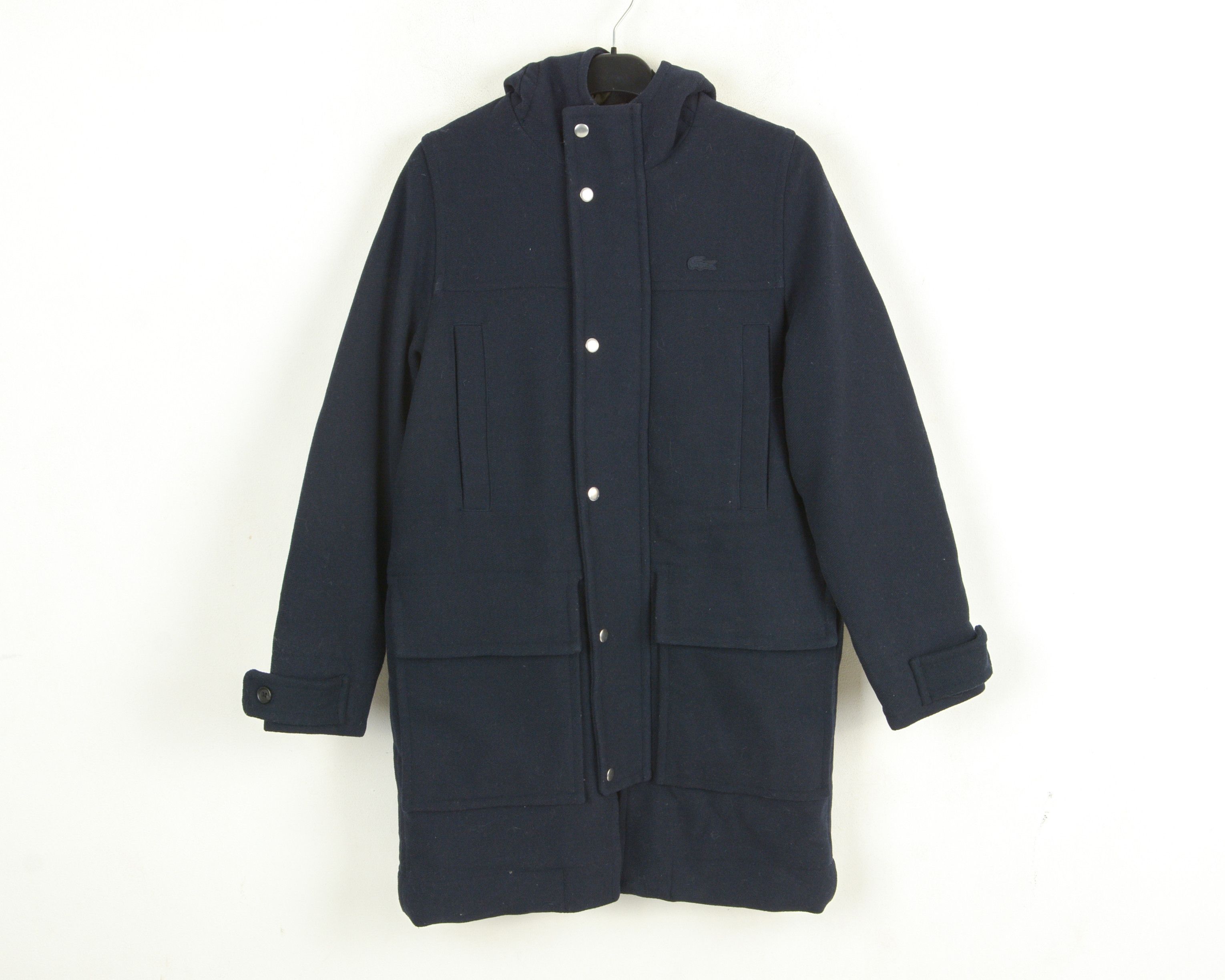 Lacoste L!VE Men XS Wool Jacket Over Coat Hooded Insulated Parka Size US XS / EU 42 / 0 - 1 Thumbnail