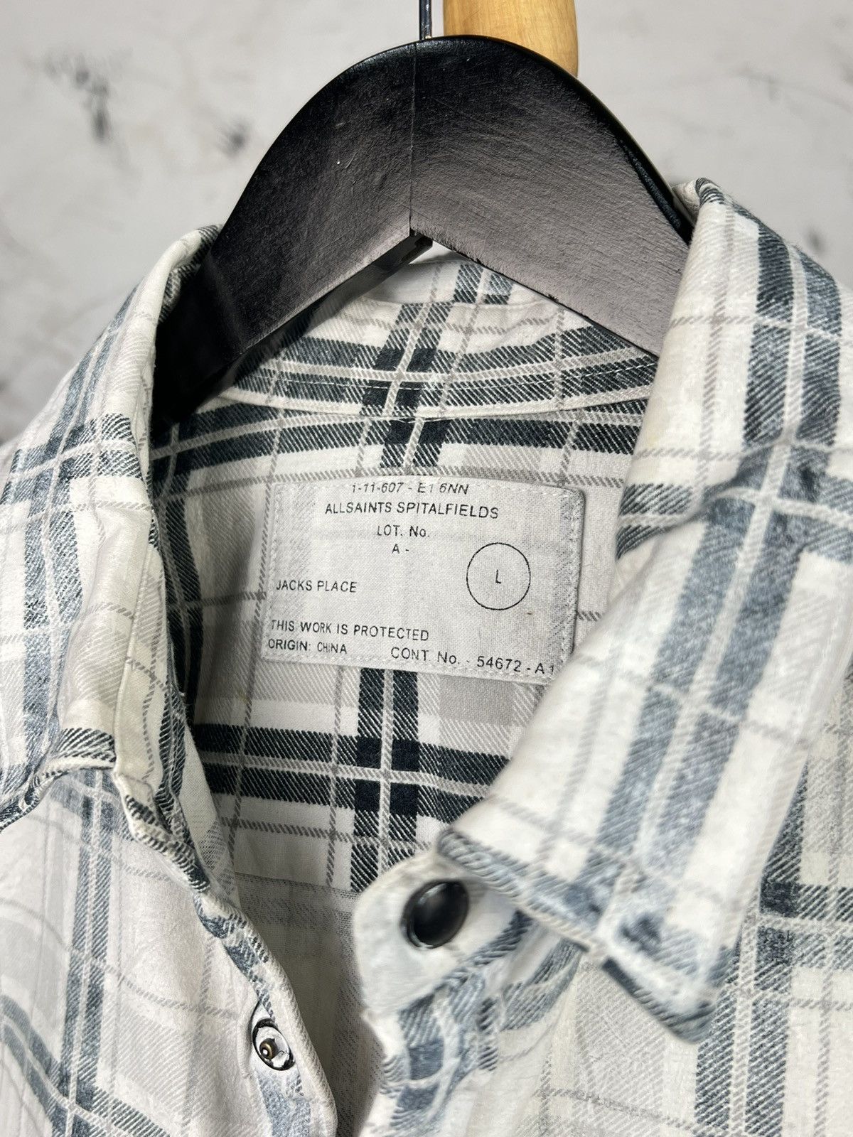Allsaints Vintage Allsaints Overshirt Button Shirt Size L Size US L / EU 52-54 / 3 - 6 Thumbnail