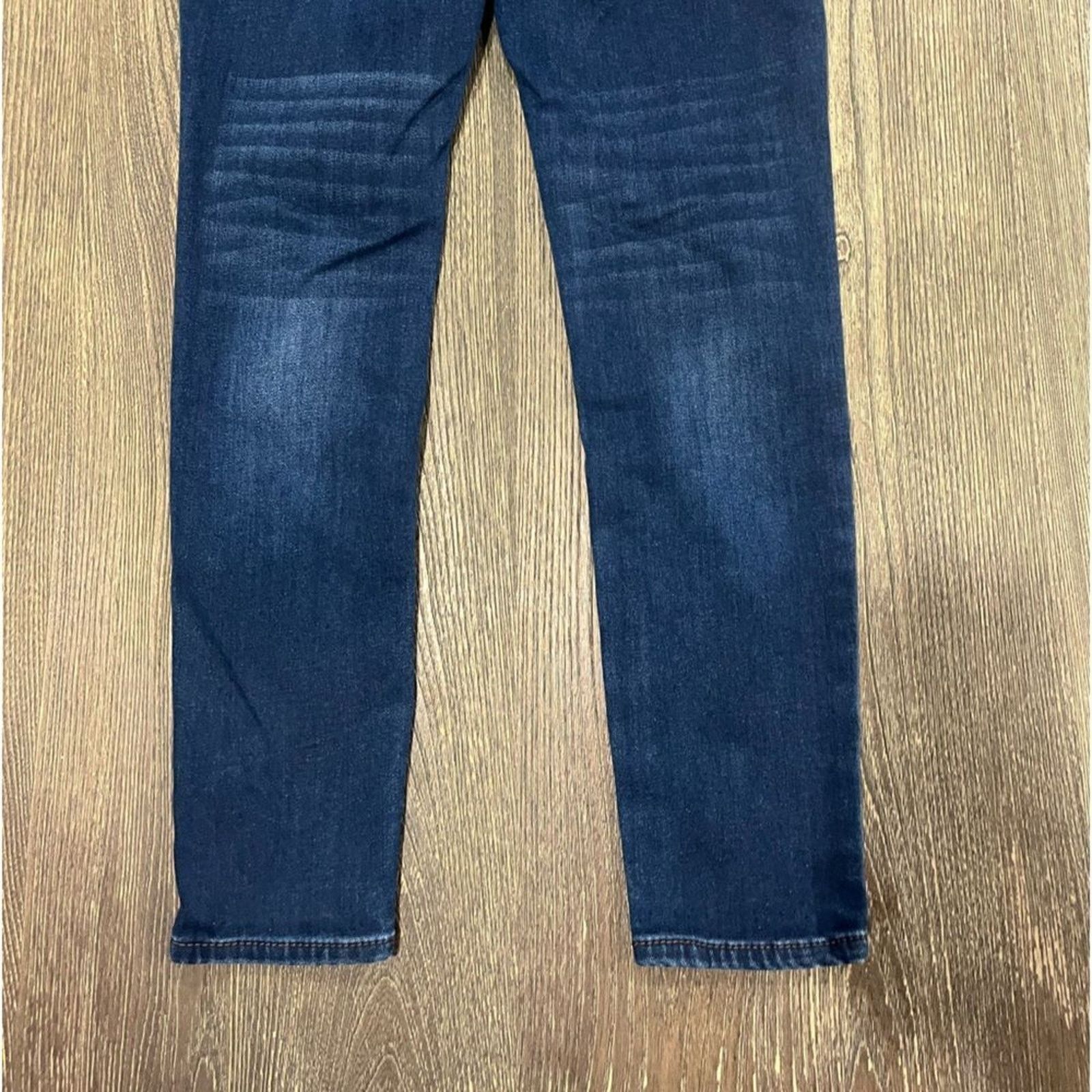 Vintage Copper Key Skinny Jeans High Rise Whisker Denim Stretch Sz 7 Size 30" / US 8 / IT 44 - 4 Thumbnail