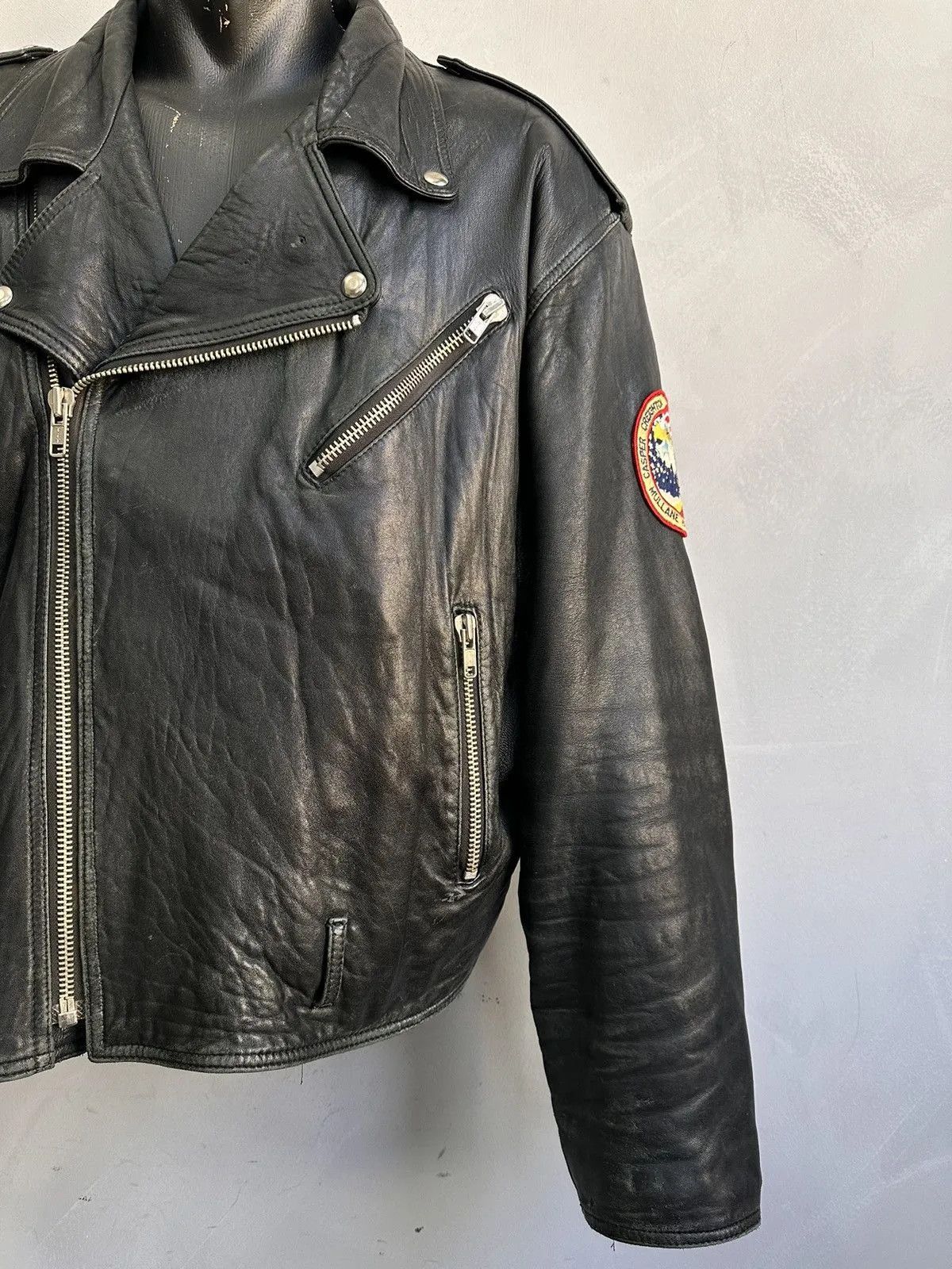 Schott Vintage Cropped Aviator Leather Jacket Harley Davidson Japan Size US M / EU 48-50 / 2 - 4 Thumbnail