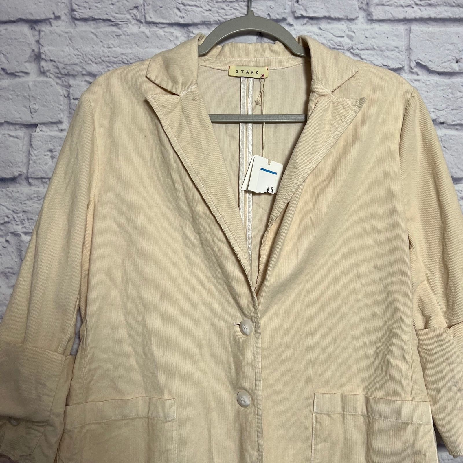 Other Stark X Allan Corduroy Blazer Cream Beige Size M NWT Size M / US 6-8 / IT 42-44 - 8 Thumbnail