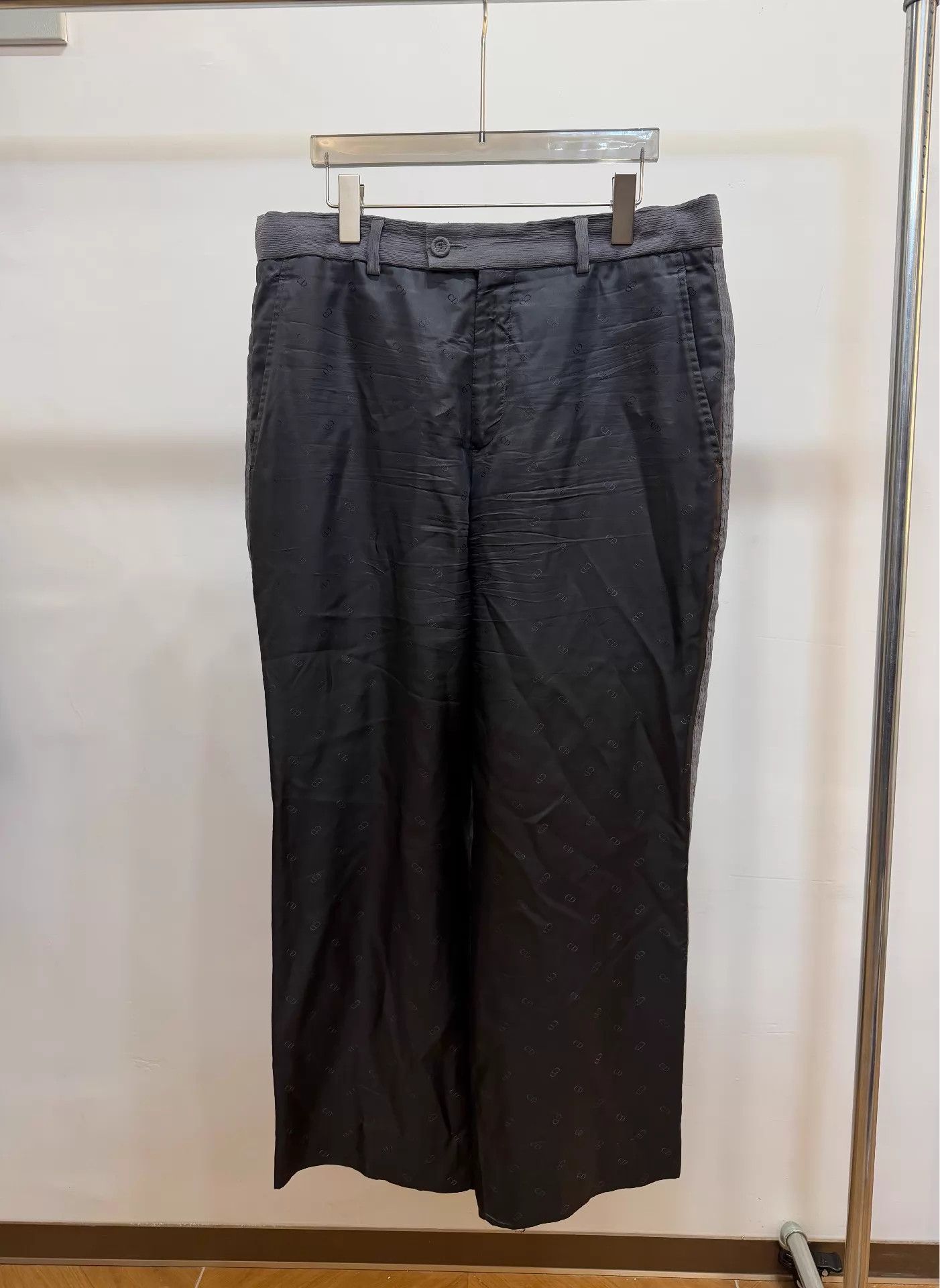 DIOR 25 FW Logo Paneled Relaxed Chinos Size 50