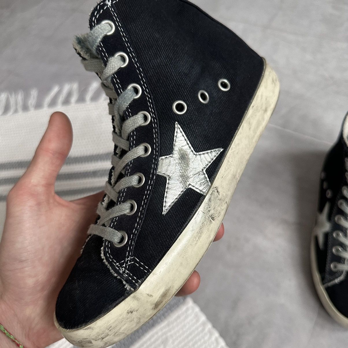 Golden Goose Golden Goose GGDB Francy High Top Sneakers Shoes Size US 6 / IT 36 - 10 Thumbnail