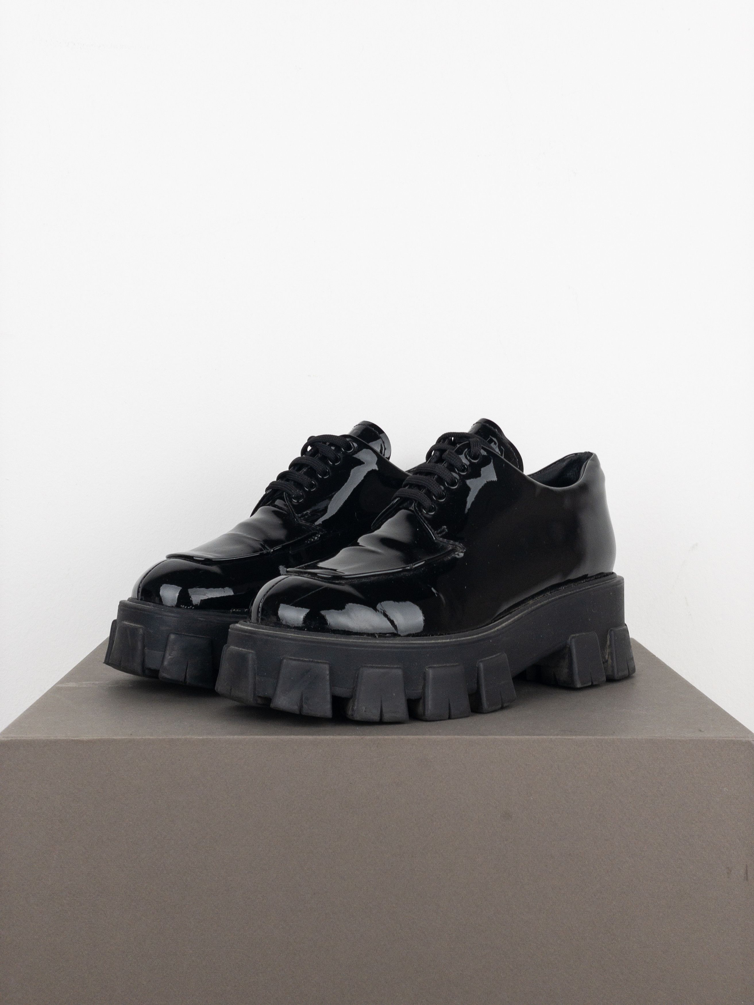 Prada Prada ‘Monolith’ Lug Sole Platform Derby Shoes Size US 8.5 / EU 41-42 - 1 Thumbnail