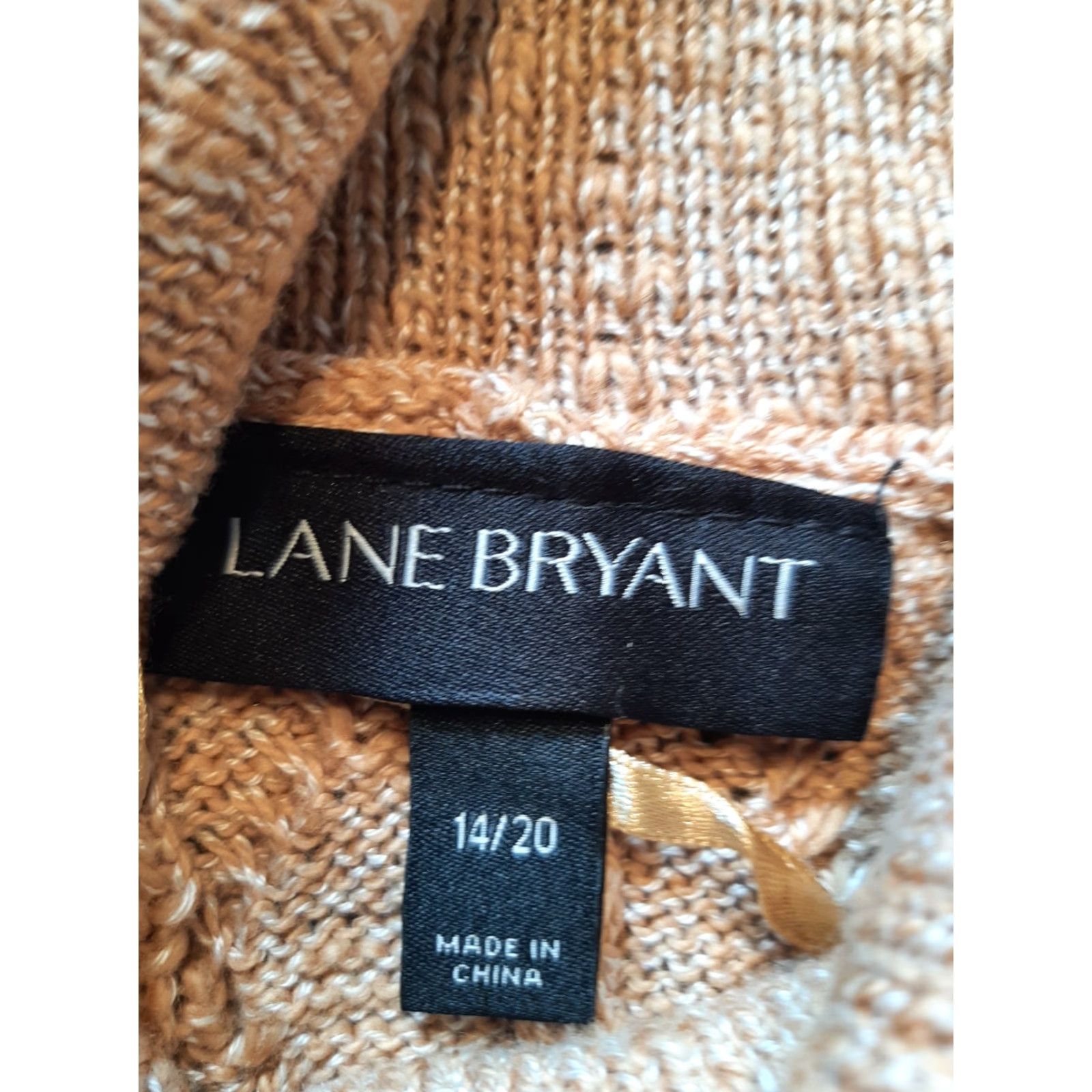Vintage Lane Bryant Shawl Blouse Kimono Sleeve Turtle Neck Knit Tan Brown Size 14/20 Womens Regular Casual Size XL / US 12-14 / IT 48-50 - 5 Thumbnail