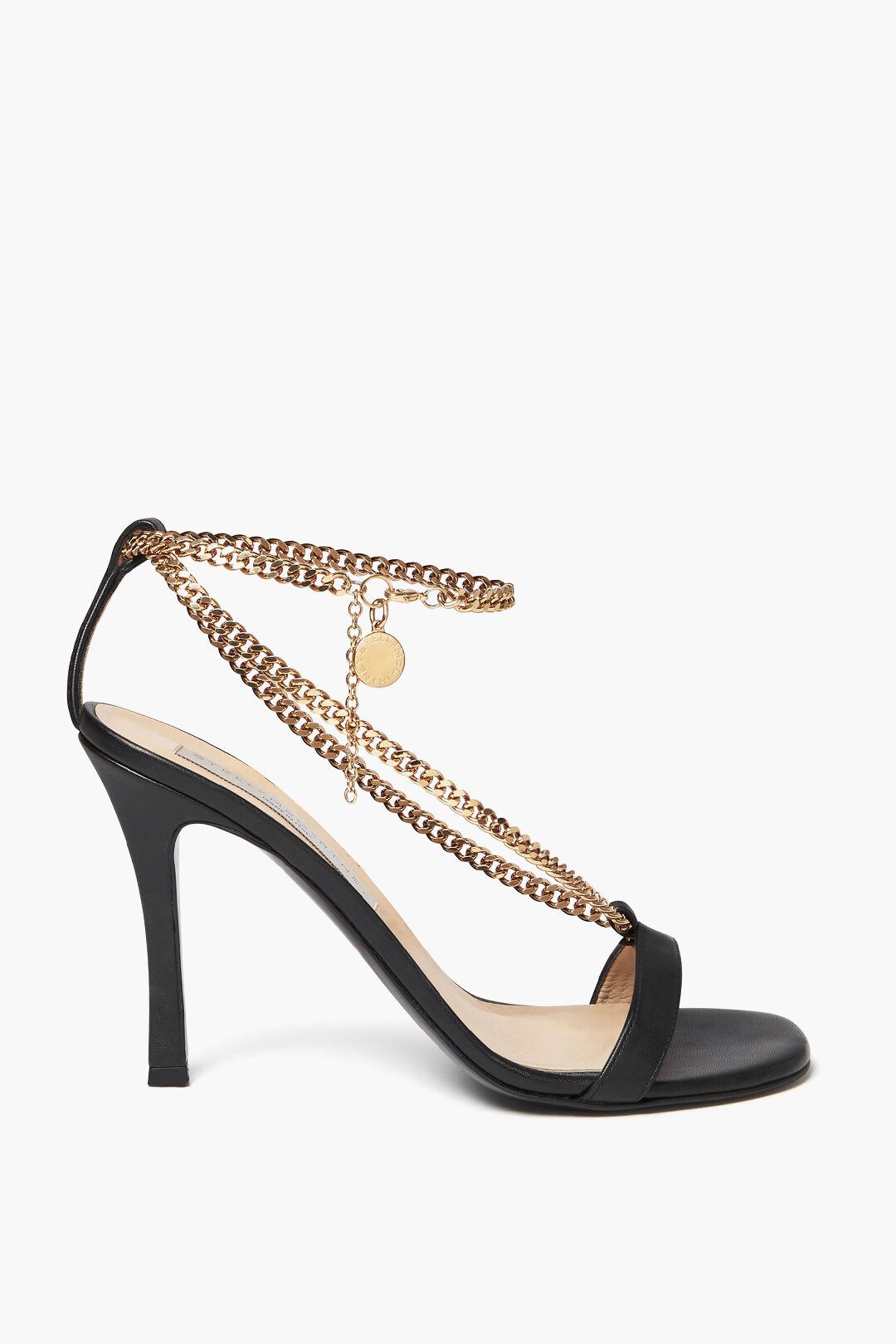 og1mm0824 Stiletto Heeled With Chain Eco-Leather Sandals