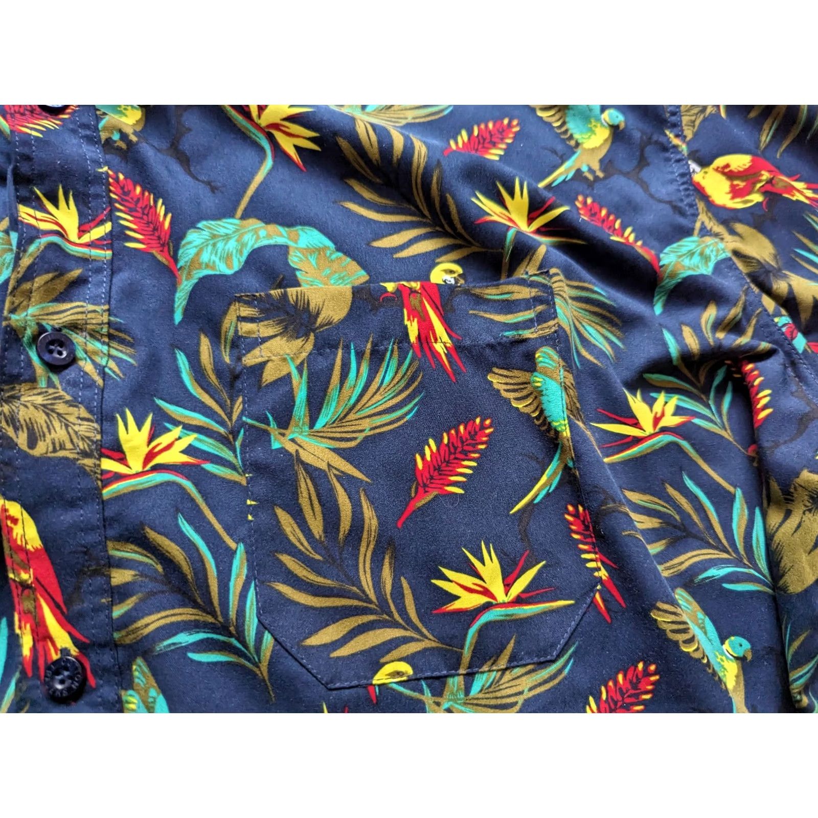 Cotton Traders Cotton Traders Parrots Button-Up Short Sleeve Shirt Mens 3XL Multicolor Cotton Traders Shirt Mens 3XL Short Sleeve Parrots Button-Up Mens Size US XXL / EU 58 / 5 - 7 Thumbnail
