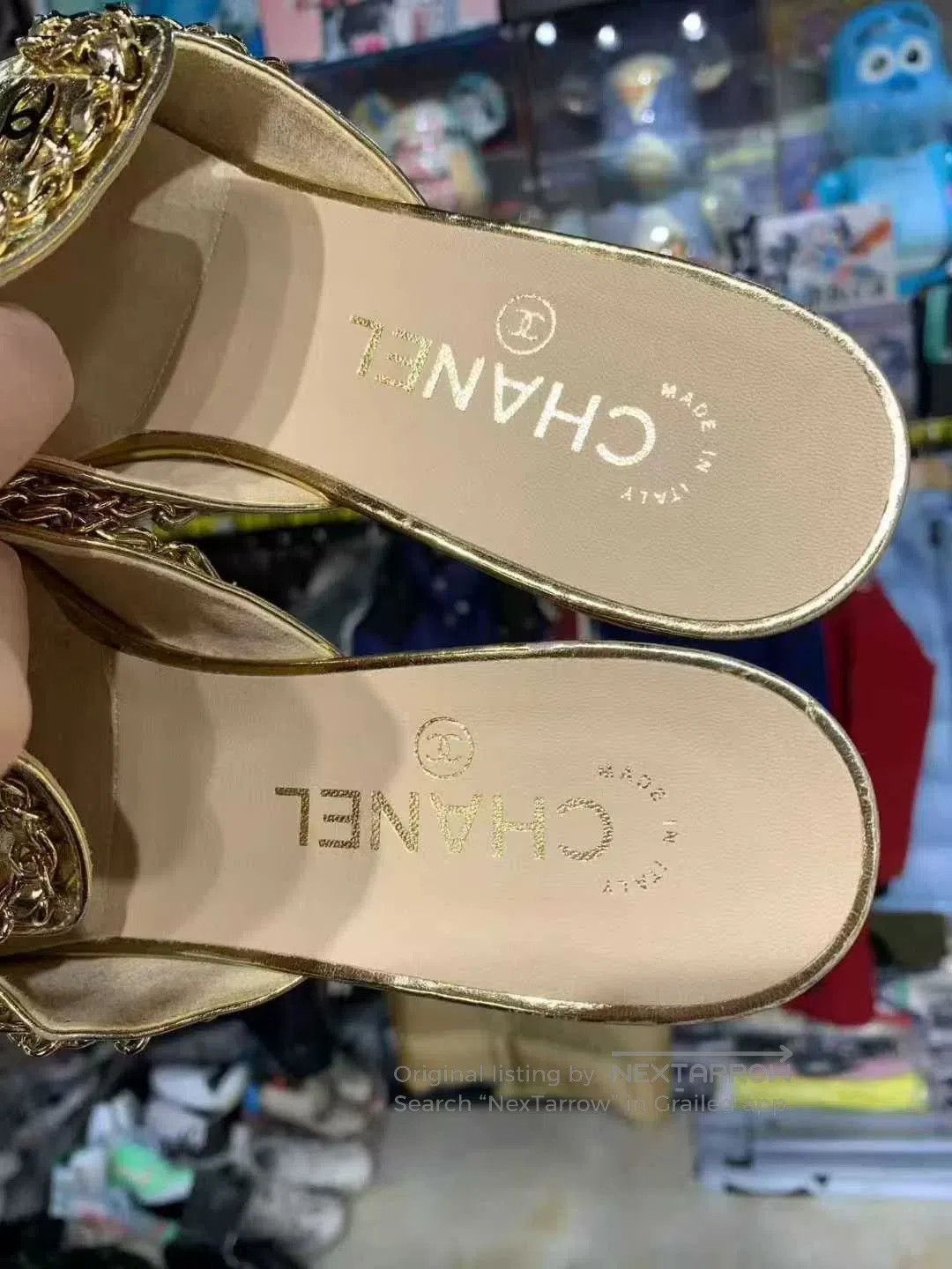 Chanel chanel gold chain slide sandals size 37.5. Size US 7.5 / IT 37.5 - 5 Thumbnail