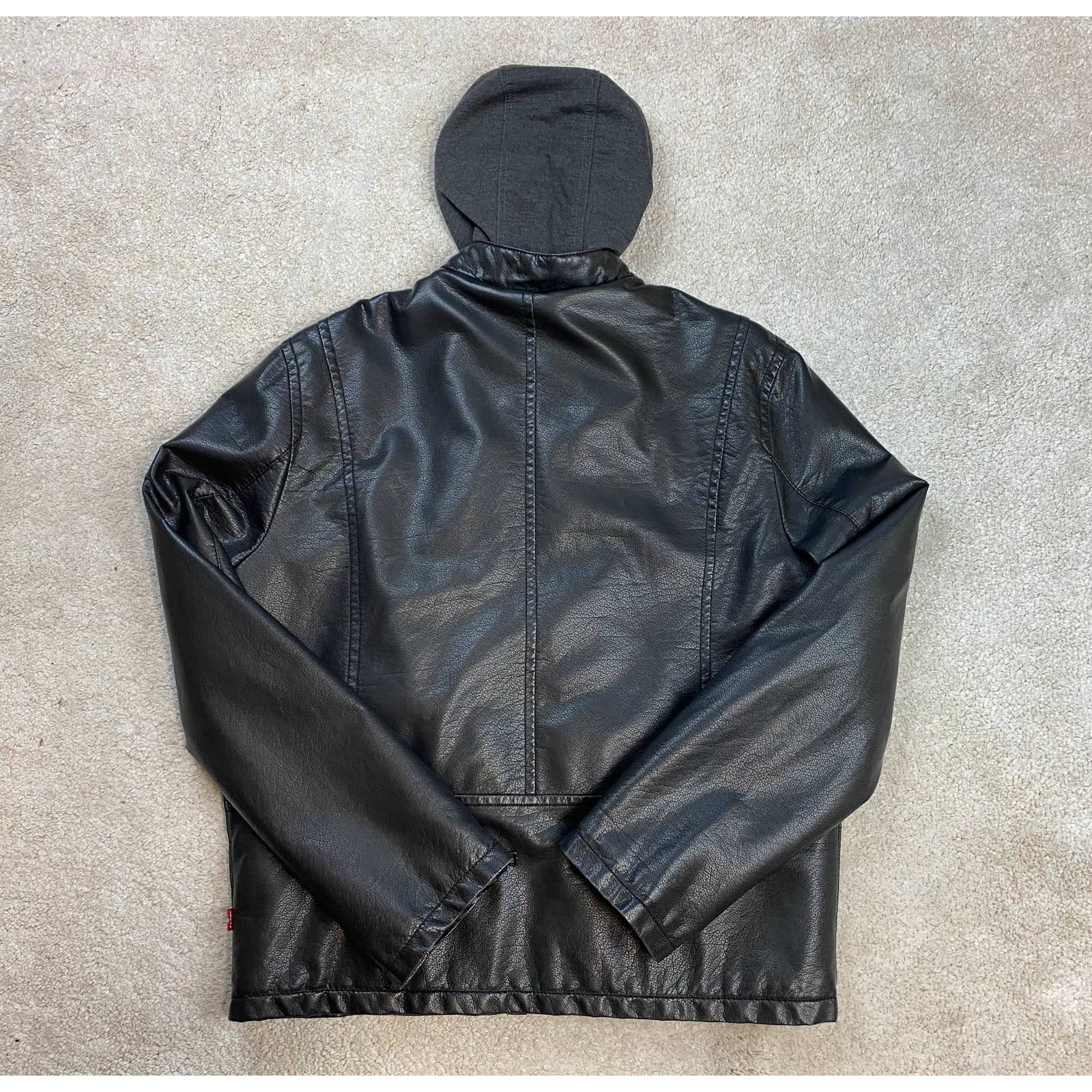 Levi's Levi's Faux Leather Trucker Jacket With Hooded Lining Size M Size US M / EU 48-50 / 2 - 3 Thumbnail