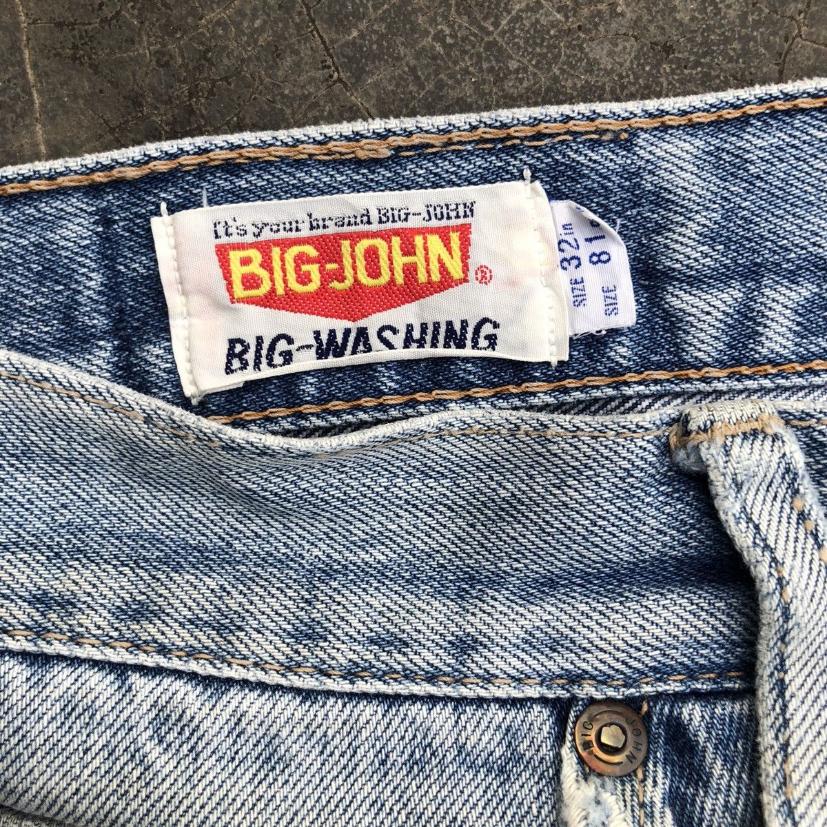 Big John × Vintage Vintage Big John Distressed Light Wash Jeans Denim Pants Size US 32 / EU 48 - 13 Thumbnail