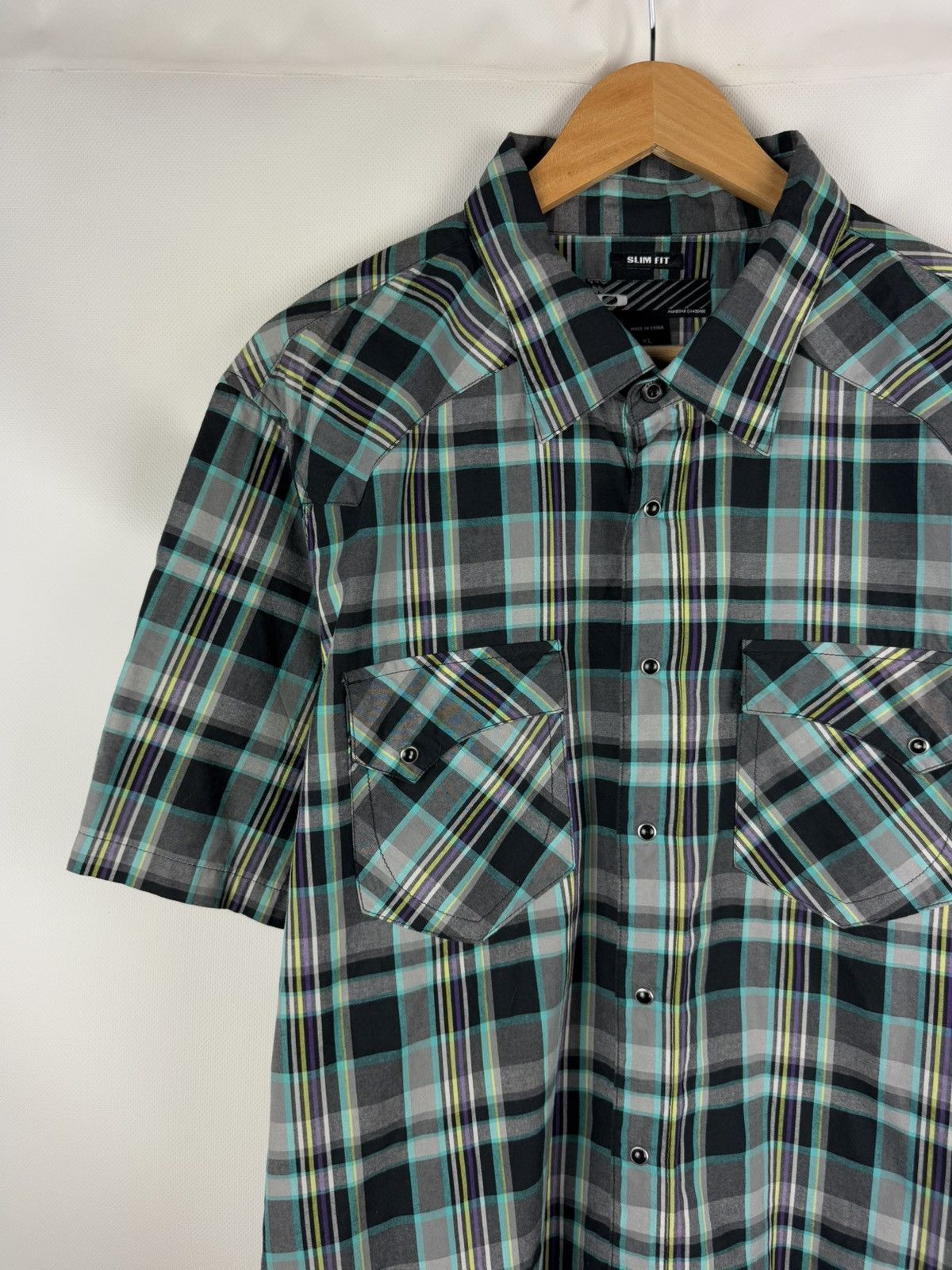 Oakley Oakley Short Sleeve Checked Western Outdoor Button Up Shirt Size US XL / EU 56 / 4 - 4 Thumbnail