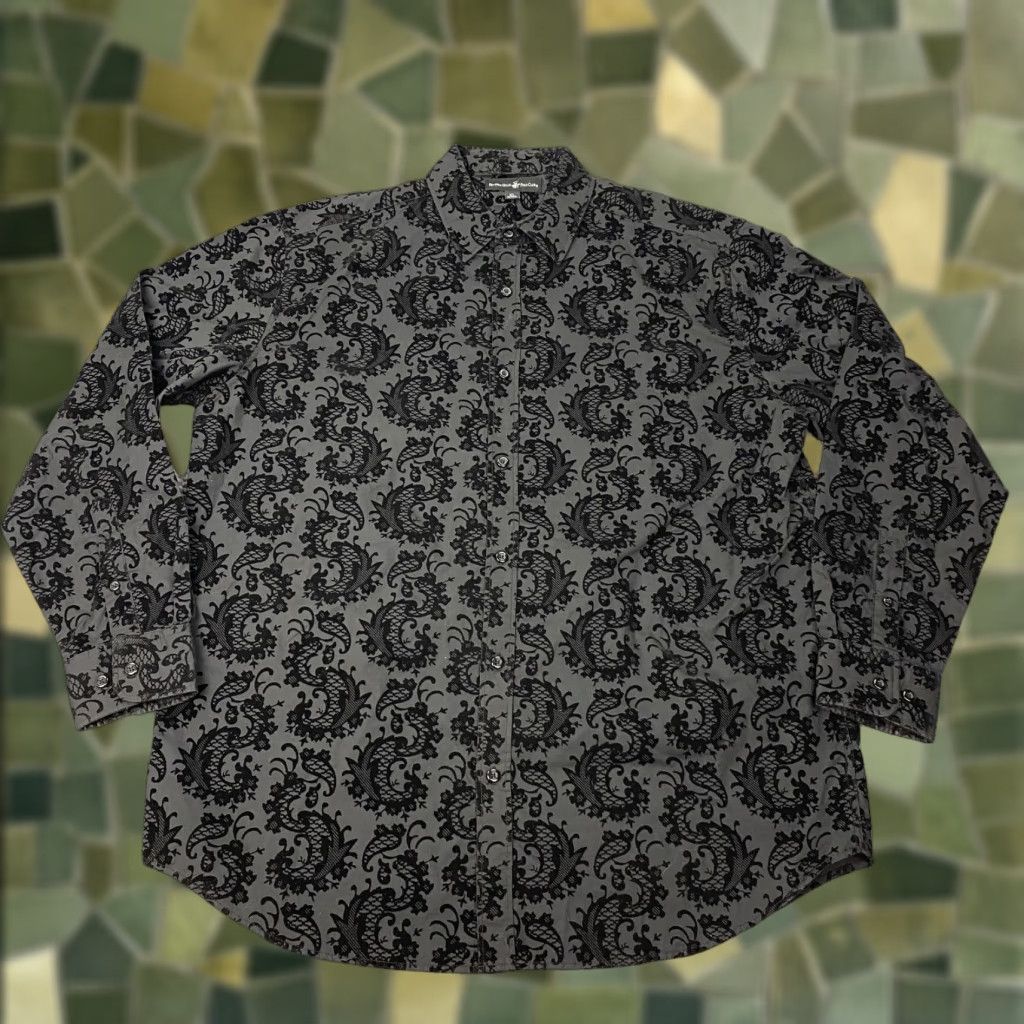 Beverly Hills Polo Club VINTAGE Beverly Hills Polo Club Shirt Mens XL Burnout Velvet Flocked Paisley Button Down Size US XL / EU 56 / 4 - 1 Thumbnail