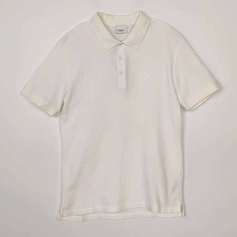 Burberry Burberry Men's White Cotton Polo Shirt Size US S / EU 44-46 / 1 - 1 Thumbnail
