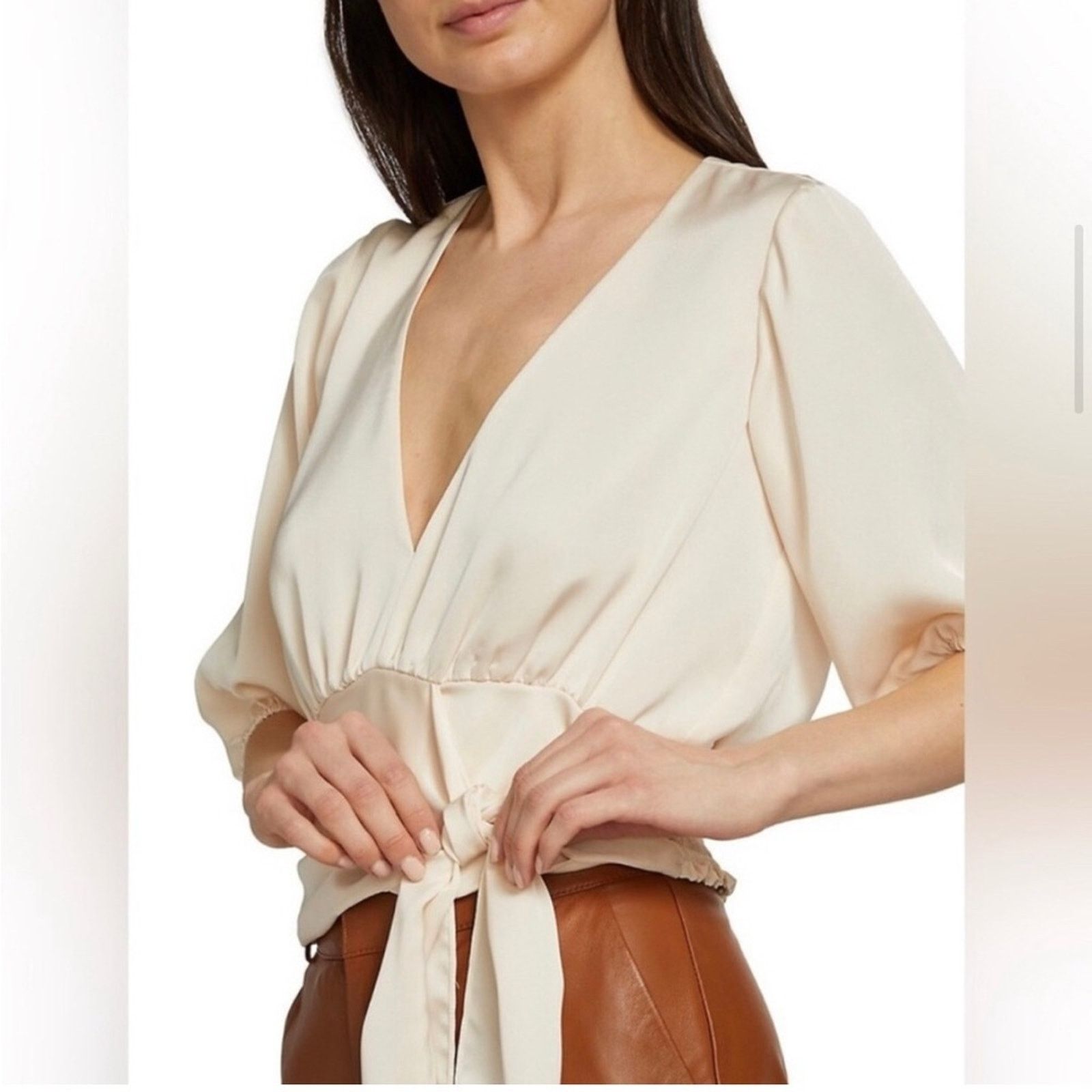 Ramy Brook Ramy Brook Ilana Top in Linen Size XS / US 0-2 / IT 36-38 - 3 Thumbnail